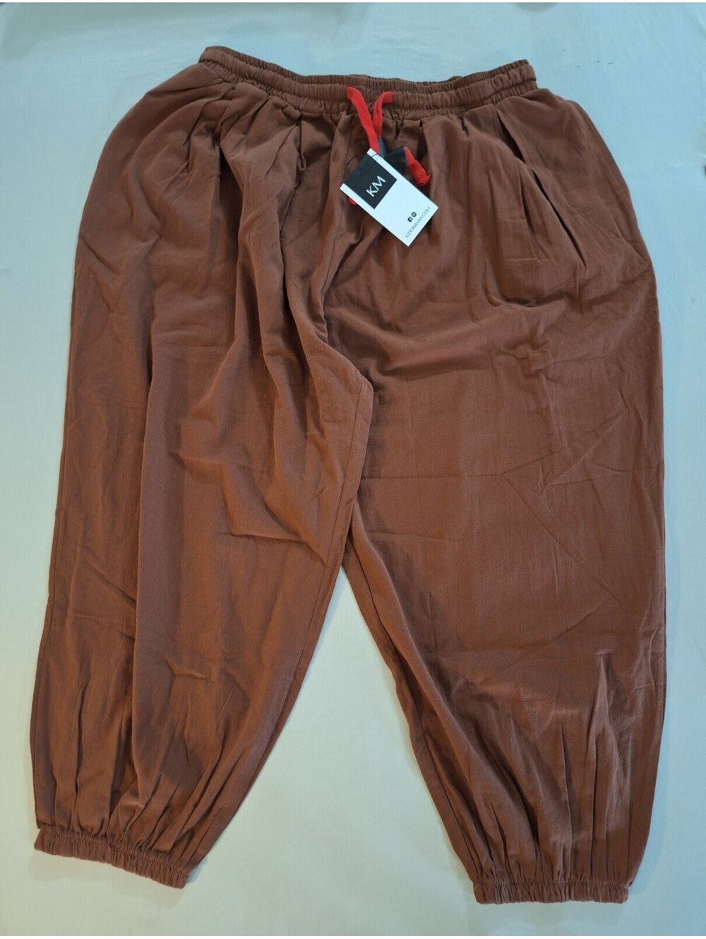 NWT Kidoriman Kari Loose Fit Boho Harem Balloon Pants - Coffee Brown - Baggy 5X